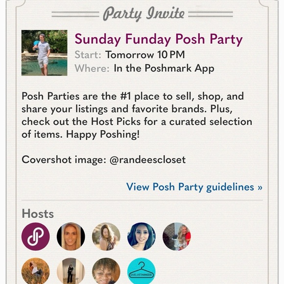 Other - Co-Hosting Sunday Funday Posh Party 8/17/25 🎉🎉